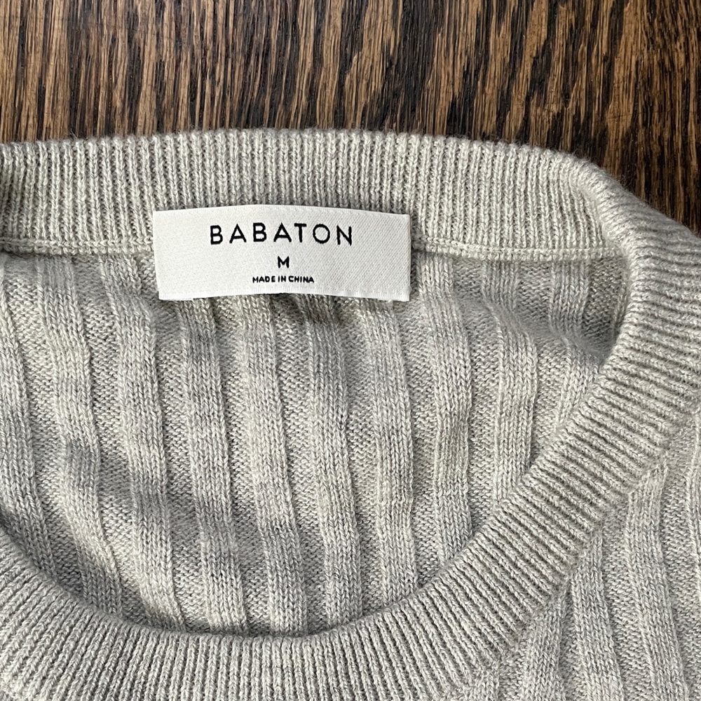 Babaton Wool blend Ribbed Knit Sweater - Picture 2 of 9